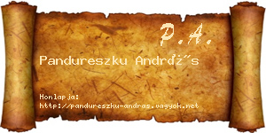 Pandureszku András névjegykártya
