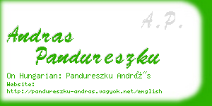 andras pandureszku business card